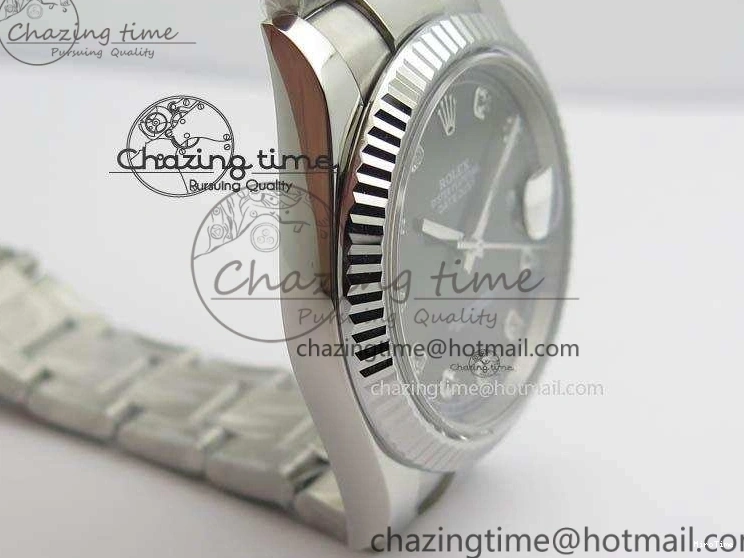 MiroTime 0105 GoodFit DateJust 41mm 126334 Noob 1:1 Best Edition Fluted Bezel Gray Diam Dial On SS Oyster Bracelet A 3585